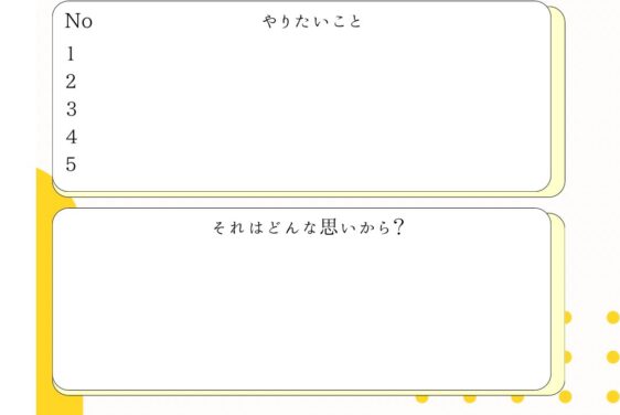 私の「やりたいことリスト」